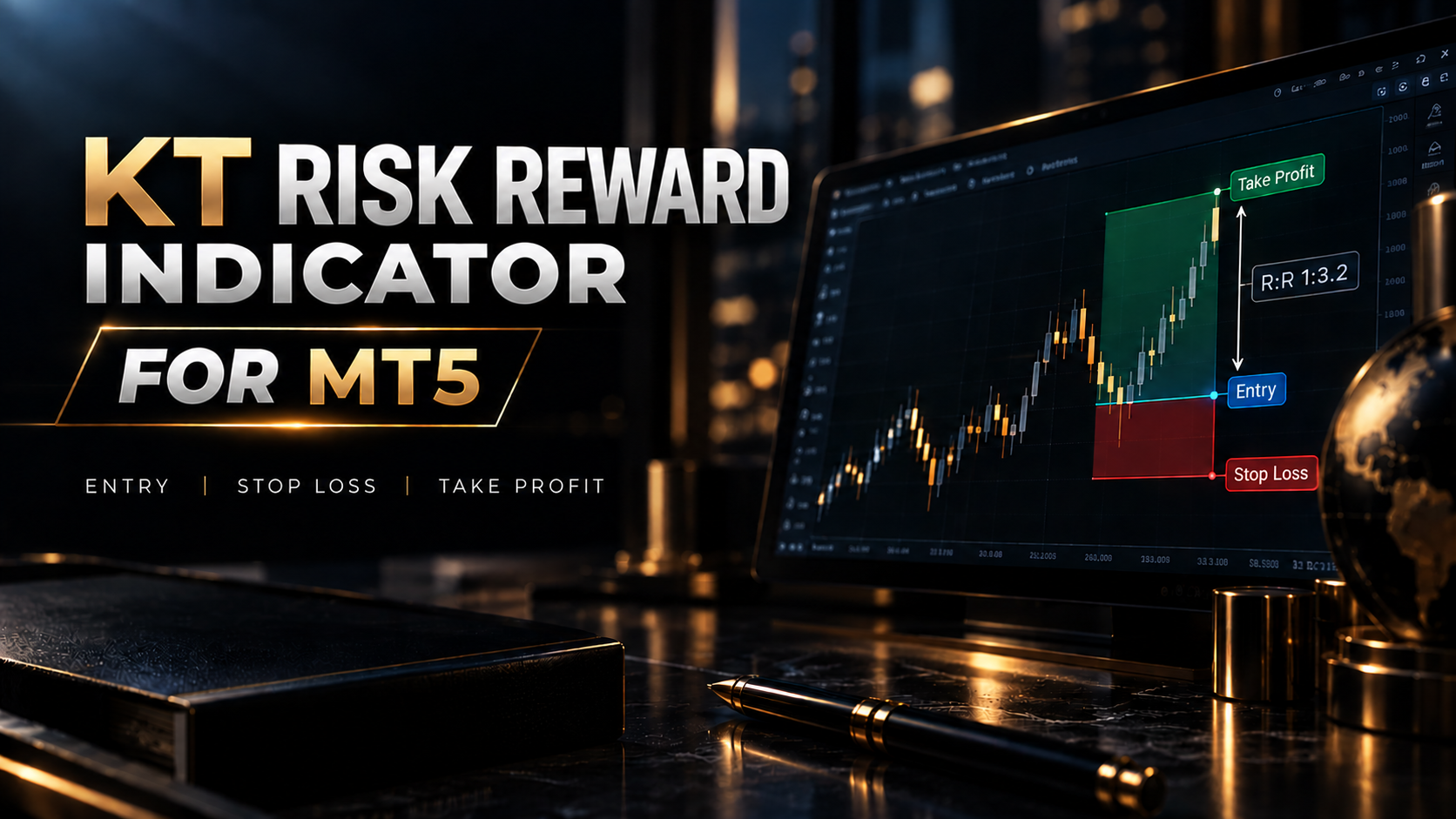 KT Risk Reward Indicator MT5: как рассчитывать риск/прибыль прямо на графике