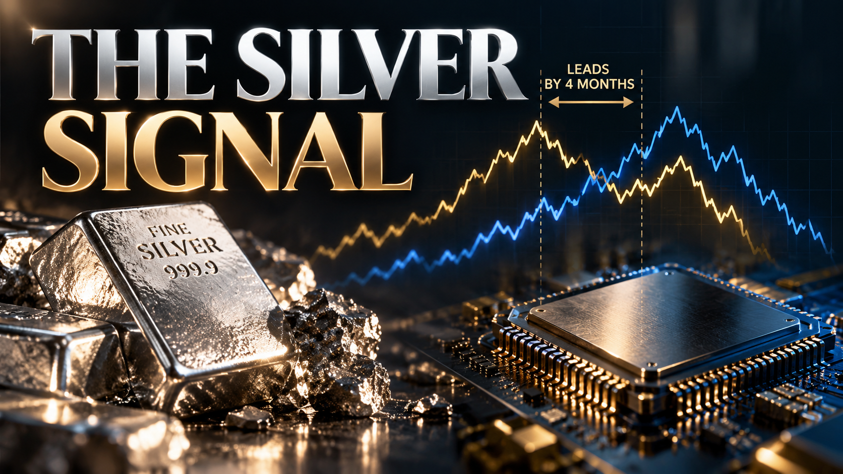 Chip stocks are following silver with a 4 month lead. What does this mean for the market?